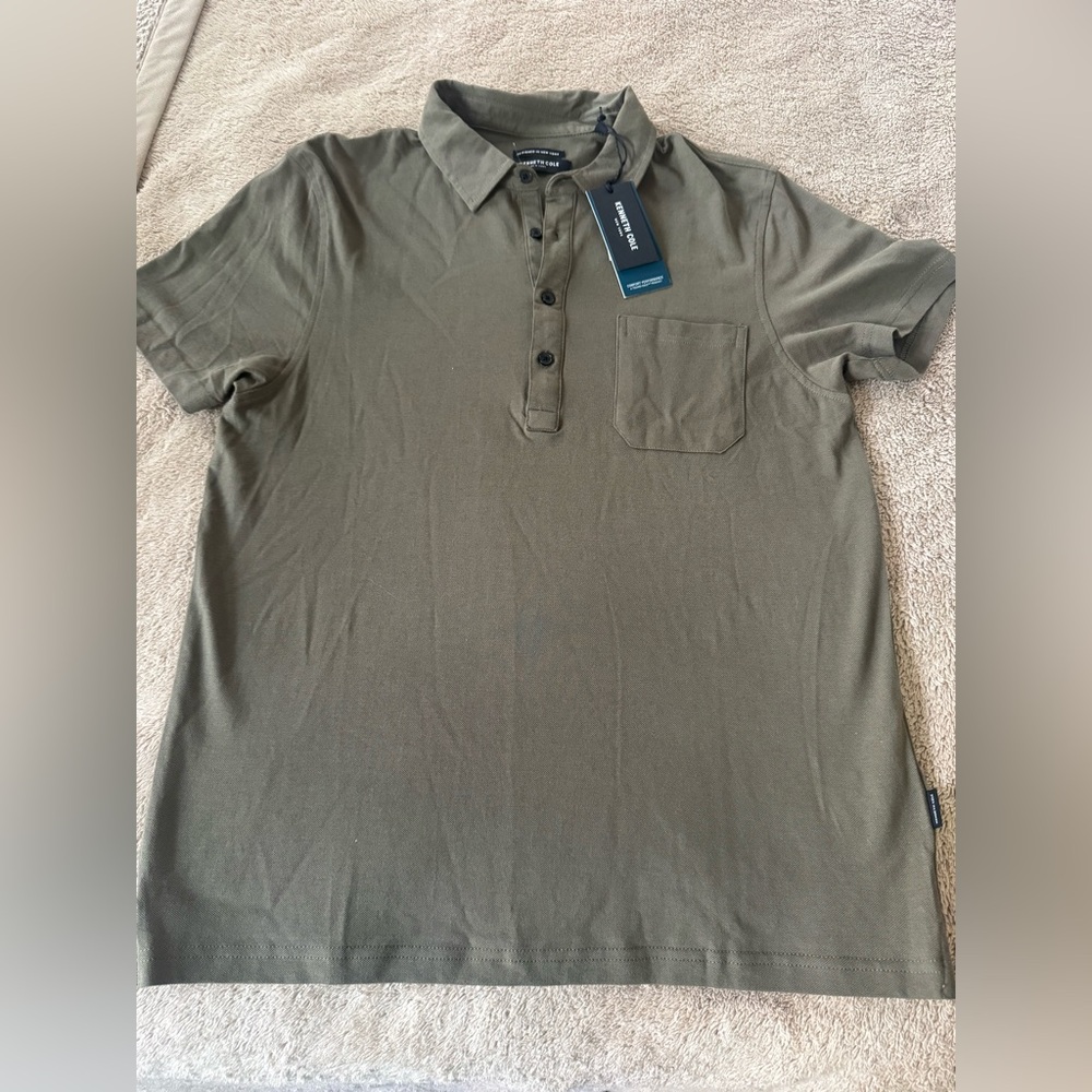 Kenneth Cole Olive Polo Shirt